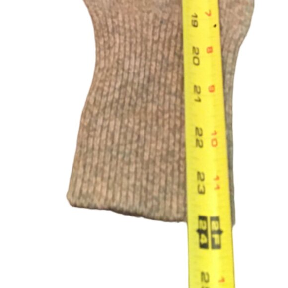 Scotland Cashmere 2-ply Sweater V-neck Pullover Sleeves Tan Men's Small Unisex - Picture 11 of 16